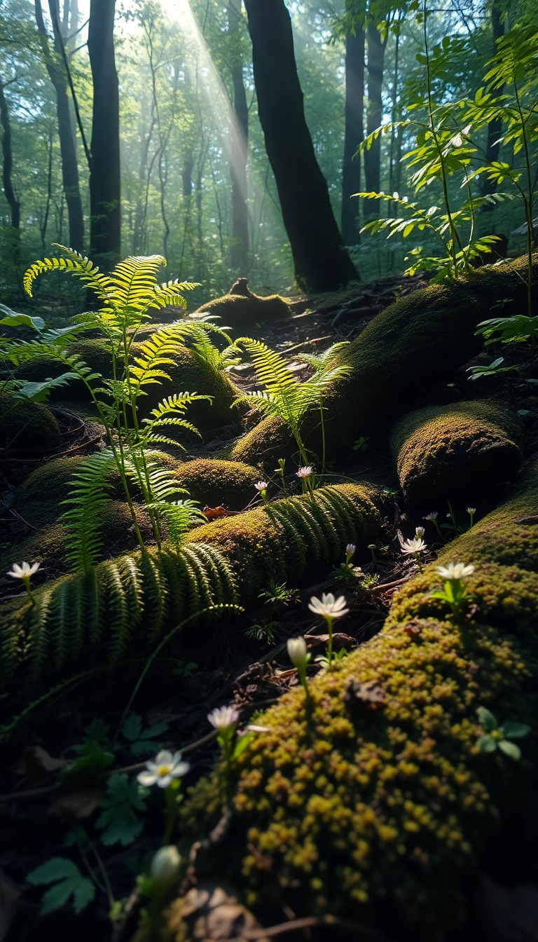 Free Spring Forest Floor iPhone Masterful Wallpaper